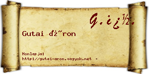 Gutai Áron névjegykártya